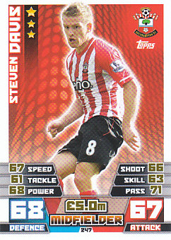 Steven Davis Southampton 2014/15 Topps Match Attax #247